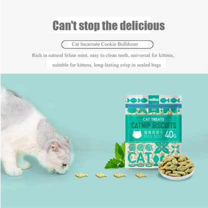 Cat grass biscuit bag 40g catnip hair ball grinding teeth gills pet cat snacks