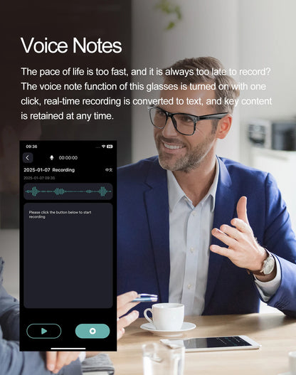 Smart Glasses Camera Remote Shoot Bluetooth Call Music Stereo Mic Men Touch Sunglasses AI Voice Assistant For Android IOS Phone