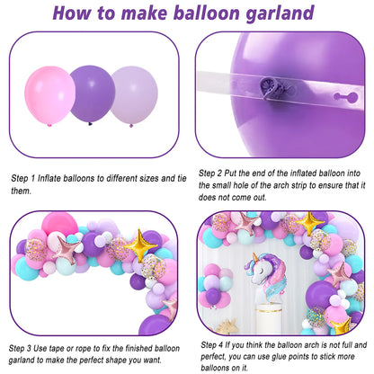 Rainbow Unicorn Balloons Garland Arch Kit Unicorn Birthday Party Decor Kids Wedding Birthday Supplies Baby Shower Latex Balloons