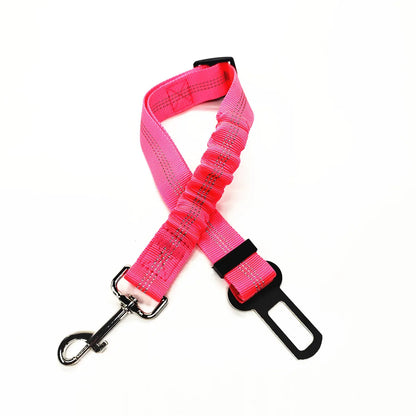 Pet Dog Car Seat Belt Retractable Buffer Elastic Reflective Safety Traction Rope Dog Leash Harness Dogs Dog Accessories Supplies