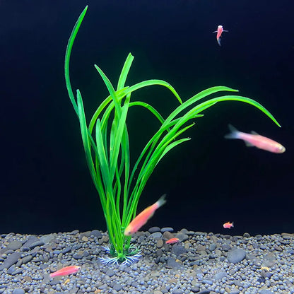 7.08 吋魚缸仿真植物水族箱人造裝飾植物擺飾水草魚缸塑膠裝飾 18 厘米