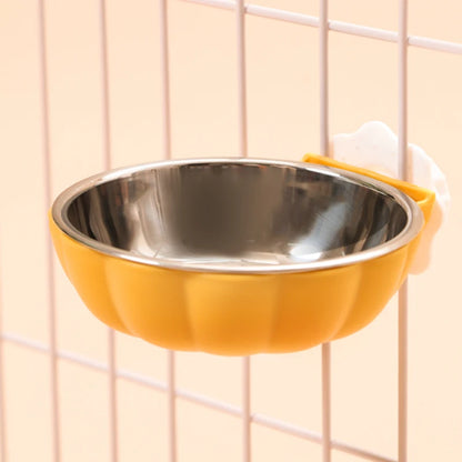 HOOPET Cat Bowl Food Bowl Hanging Stainless  Bowl Water Bowl Cat Cage Rice Bowl Pet Dog Cage Anti-overturning Dog Bowl