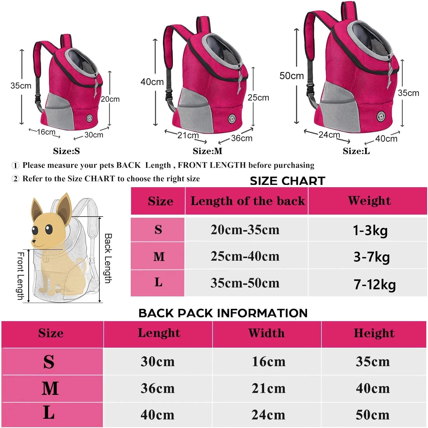 Pet Dog Carrier Bag Puppy Carriers Backpack For Dogs Travel Breathable Dog Bag Outdoor Dog Carrier Bag Pet Carrying Supplies