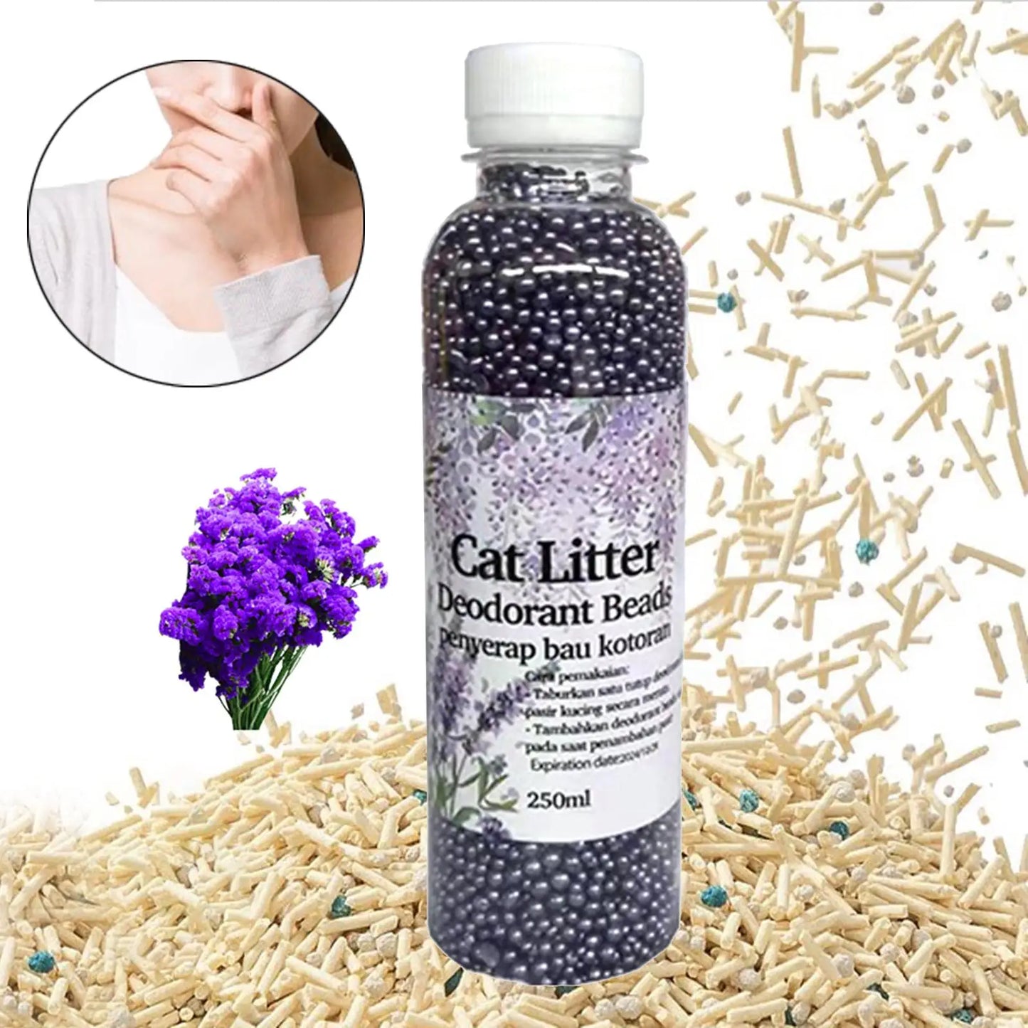 Cat Litter Deodorizer Air Purifier Cat Litter Box Odor Eliminate Urine Deodorizer for Most Types of Litter Kitty Home Room Pets