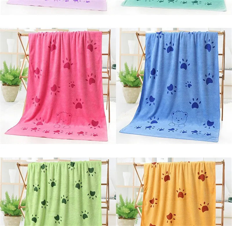 Microfiber Pet Towel Super Absorbent Pet Bath Towel for Cats Small Large Dogs Cleaning Grooming Drying Tool Pets Supplies