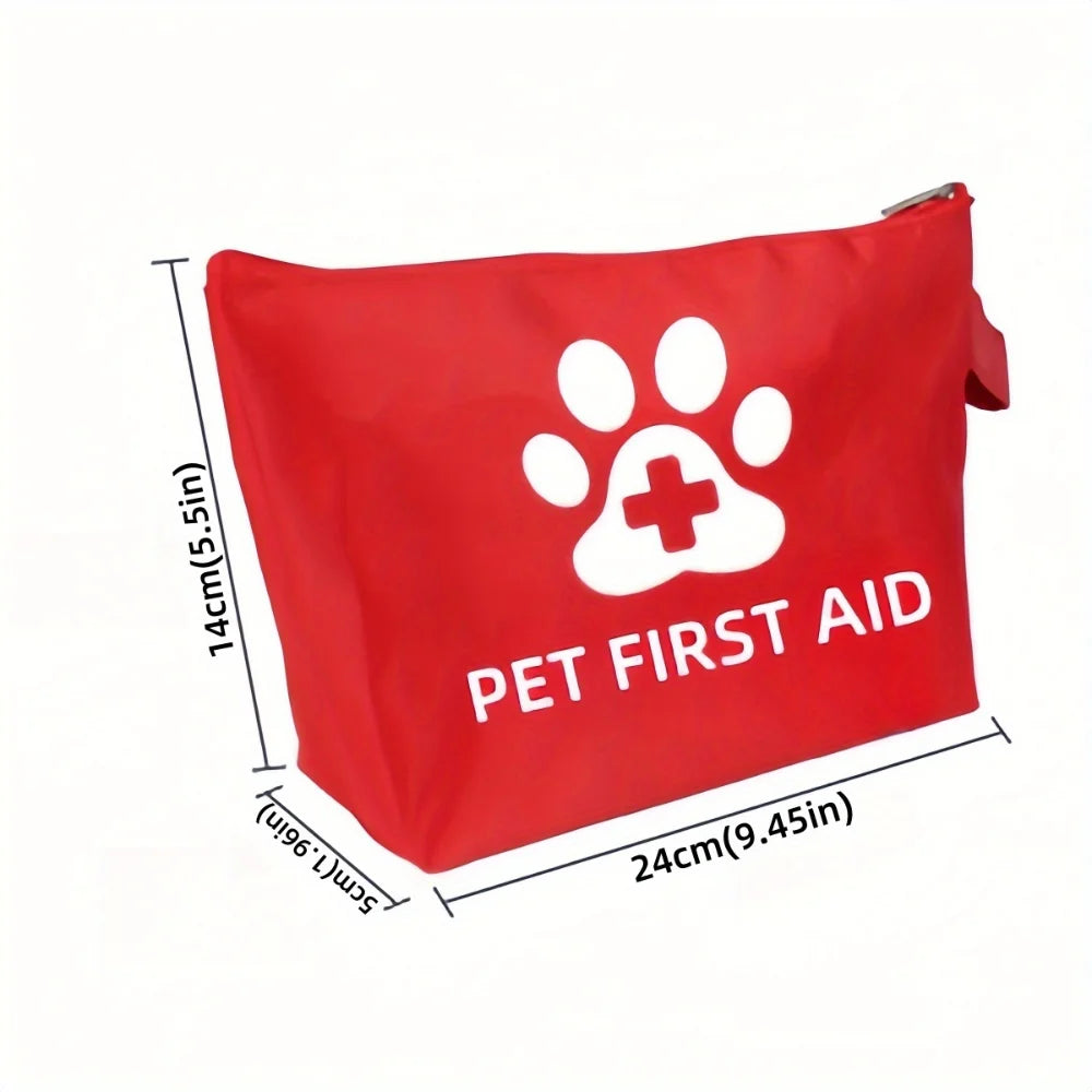 Pet Emergency Kit Dog Cat Travel Kit for Waterproof Resistant High Visibility Reflective First Aid Pouch Dog Camping Essentials