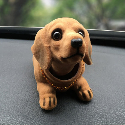 Creative Bobble Head Dog Figure Ornament Statue Cute Shaking Head Dog Car Ornament for Car Dashboard Tabletop Decoration Bobbing
