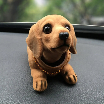 Creative Bobble Head Dog Figure Ornament Statue Cute Shaking Head Dog Car Ornament for Car Dashboard Tabletop Decoration Bobbing
