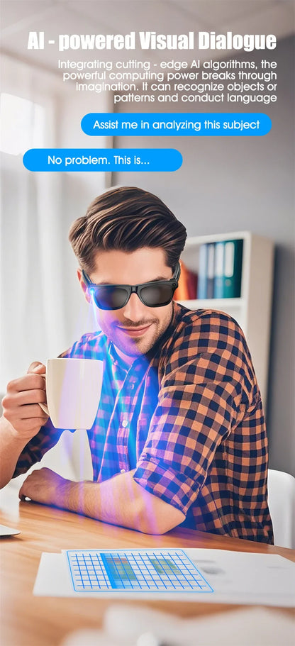 Xiaomi 1080P HD AI Smart Glasses Chat GPT 100MP Camera Bluetooth Call 260Mah Battery Voice Assistant Control Smart Glasses Hot