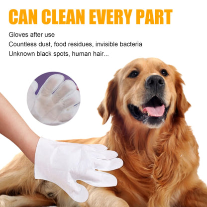 6pcs Disposable Pet Cleaning Gloves for Cats & Dogs Bath