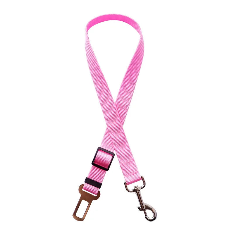 Adjustable Dogs Accessoires Pet Cat Dog Car Seat Belt Pet Seat Vehicle Dog Harness Lead Clip Safety Lever Traction Dog Collars