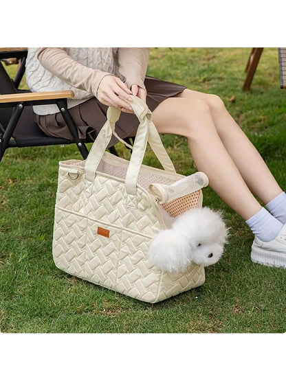 Pet cat dog tote bag, no escape, portable, multifunctional, large capacity, breathable, horizontal bag, portable soft bag zwq