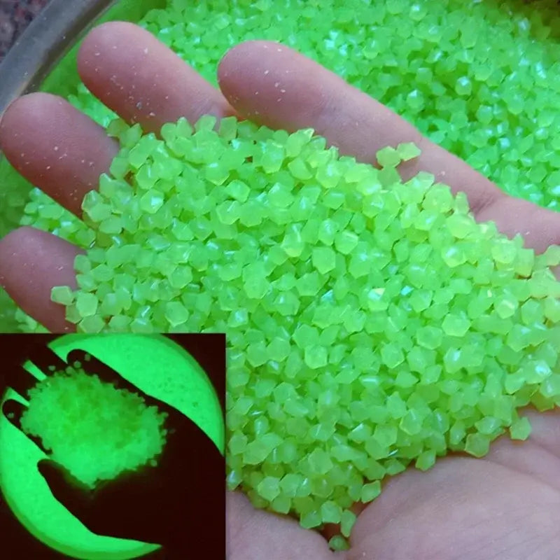 1000-3000Pcs Luminous Sand Glow In The Dark Pebbles Stone Home Garden Yard Outdoor Path Lawn Decoration Fish Tank Aquarium Decor