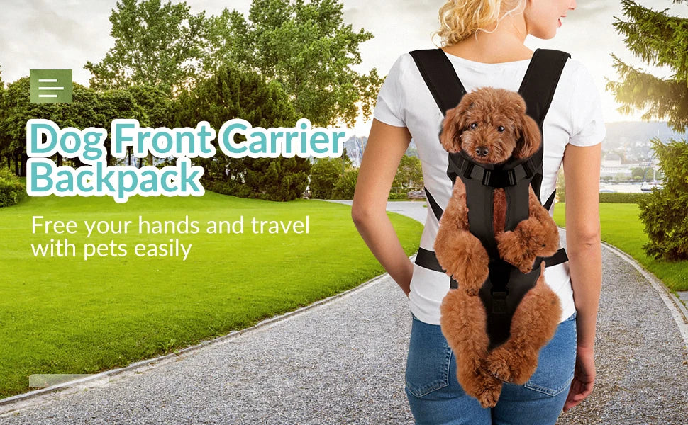 Pet Front Carrier Backpacks Ajustable Hands Free Dog Backpack For Small Mediun Dogs Breathable Cats Outdoor Travel Carrier Bags