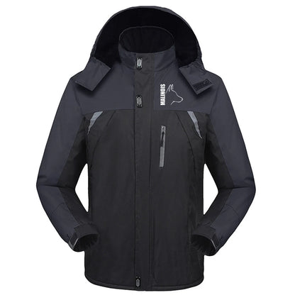 2024 New Silly Dog Belgian Malinois Men Hooded Casual Thickened Coat Outdoor Windproof Warm Cold Prevention Windbreaker Jacket