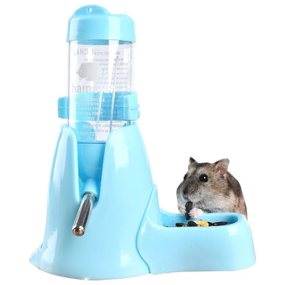 ハムスター用おもちゃ 給水器 小動物用 自動給水器 ウォーターボトル ボウル 食器 フードコンテナ付き モルモット ラット用