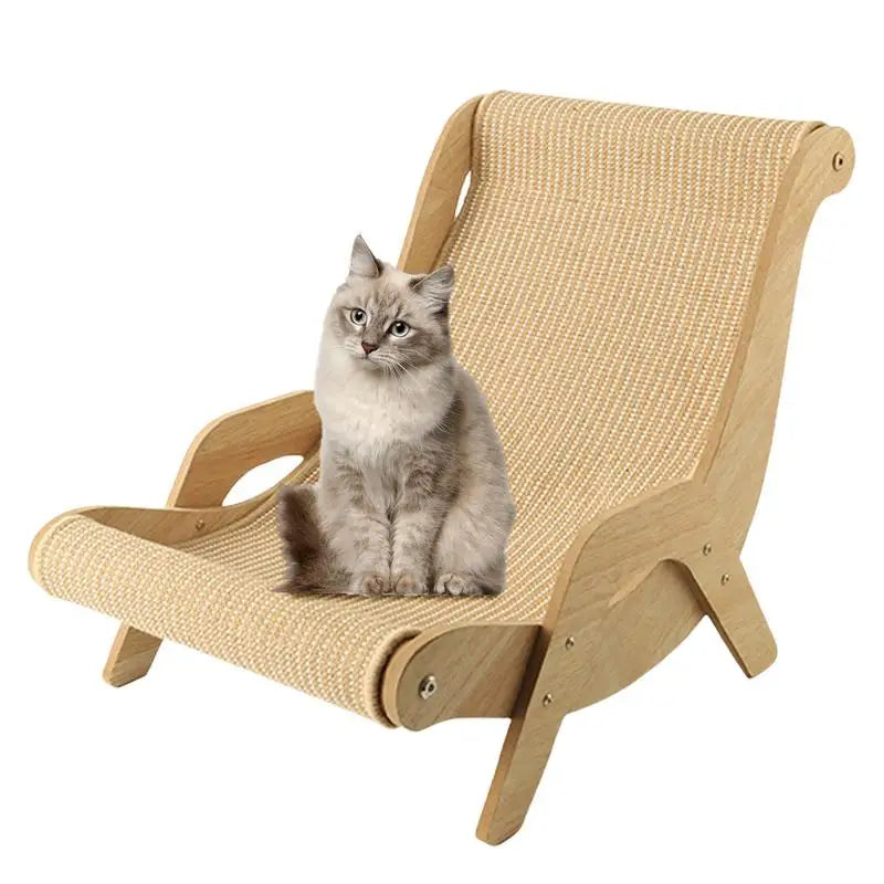 Sisal Cat Chair wooden Cat Lounge Chair Pet-Friendly Multi-Functional Cat Scratcher Cat Scratch Chair for outdoor home