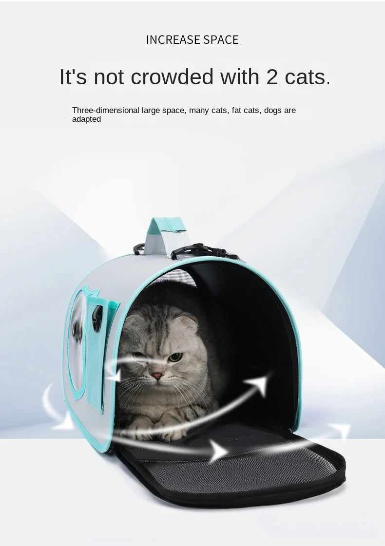 Cat Bag Portable Dog Tote Bag Breathable Backpack Carrier Small Dog Foldable Cat Carrier Large Space Travel Transport Bag