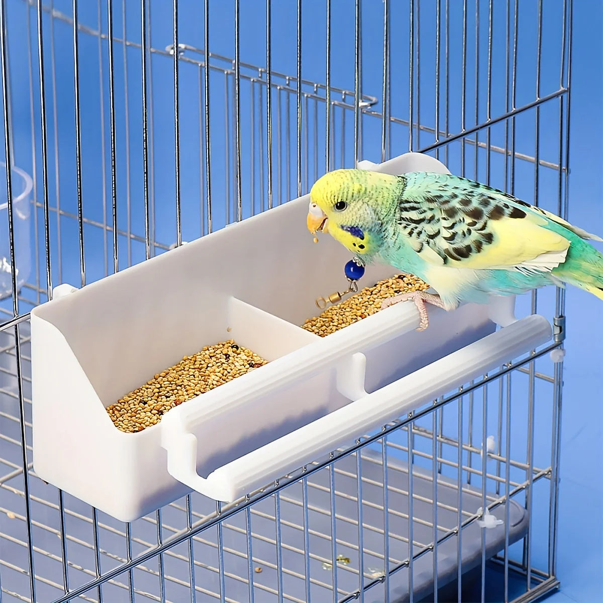 Double grid stand bird feeder