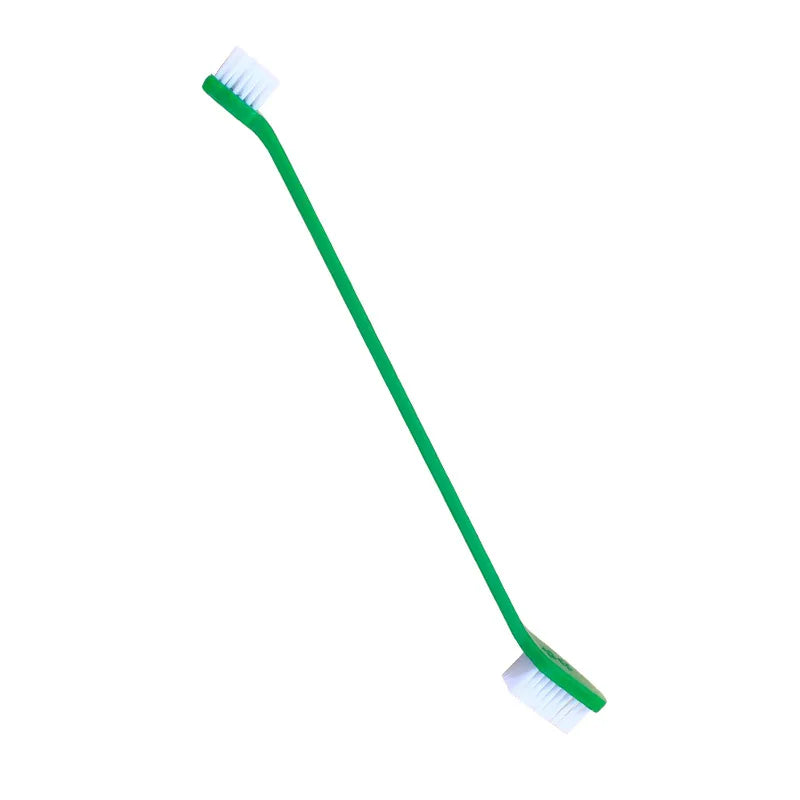 10PCS Pet Toothbrush Pet Long Handle Double Head Toothbrush Dog Oral Cleaning Care