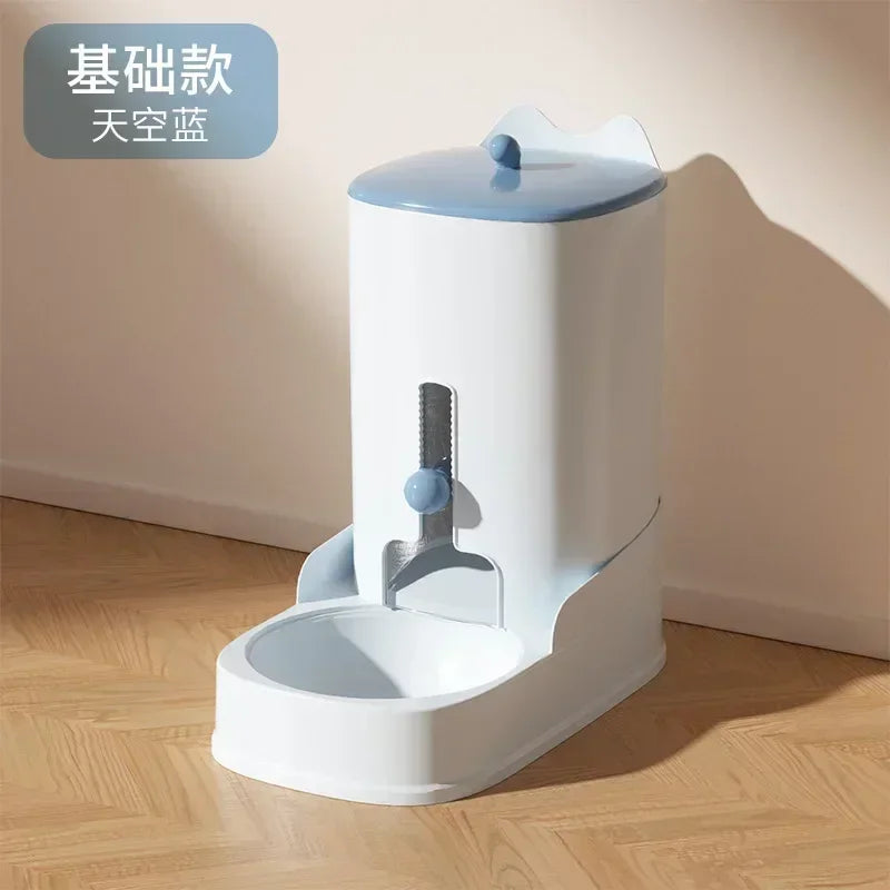 New Pet Cat Large Capacity Water Food Automatic Feeder Drinking Water Supplies Food Container Water Dispenser Dry Wet Separation