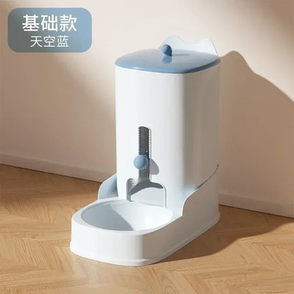 New Pet Cat Large Capacity Water Food Automatic Feeder Drinking Water Supplies Food Container Water Dispenser Dry Wet Separation