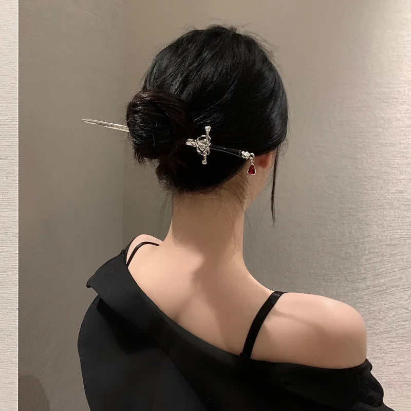 Sword Hairpin Hair Accessories Chinese Hair Sticks Headband Hair Woman Diy Hairstyle Harajuku Vintage Jewelry Bridesmaid Gift