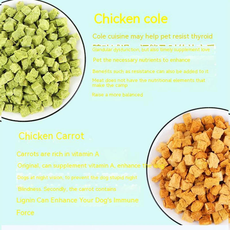 Pet Dog Freeze Dried Dog Snacks Chicken Vegetable Grains Bony Puppy Molar Cat Snacks