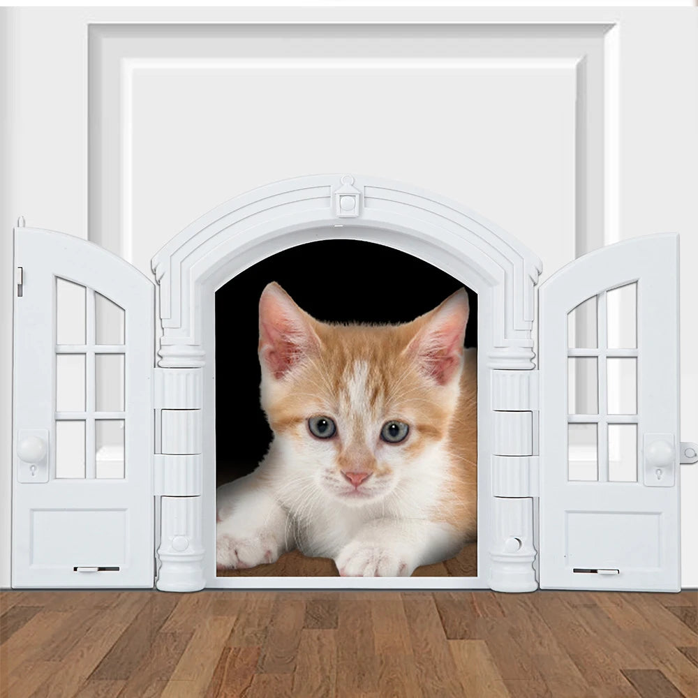 New Cat and Dog House, Cat Door, Dog Hole, No Flip Cover, Door Block, Pet Door, French Cat Door