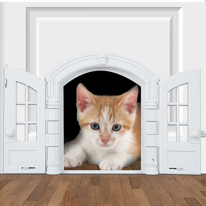 New Cat and Dog House, Cat Door, Dog Hole, No Flip Cover, Door Block, Pet Door, French Cat Door