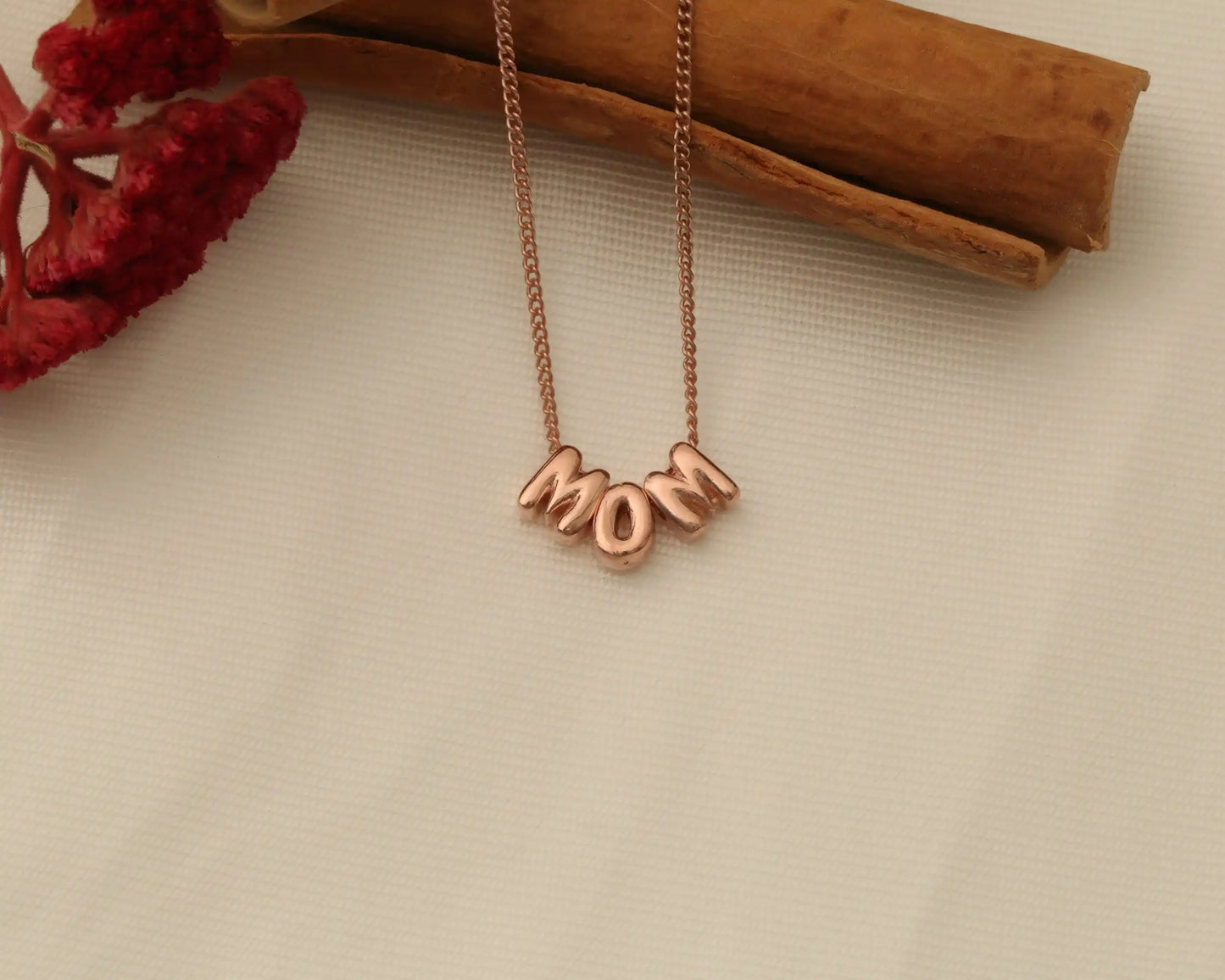 Custom Mama Necklace Sliding MOM Necklace Stainless Steel Jewelry Gift For Women Balloon Letters Mother Necklace Puffy Letter
