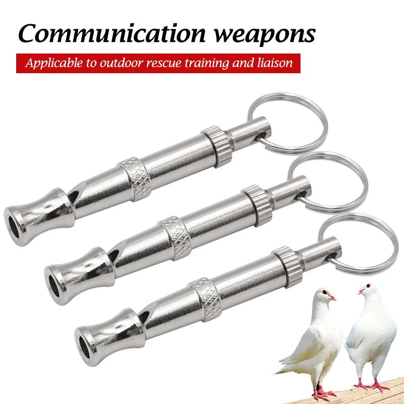 Stainless Steel Bird Pigeon Training Whistle Adjustable Volume Whistle For Bird Pigeon Parrot Dog Cat Pet Training Tools