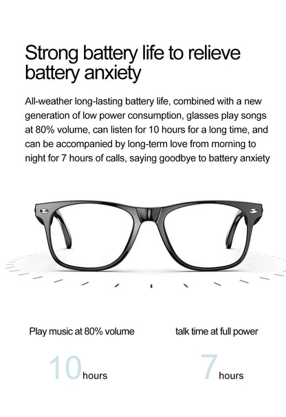 Smart Glasses Camera Remote Shoot Bluetooth Call Music Stereo Mic Men Touch Sunglasses AI Voice Assistant For Android IOS Phone