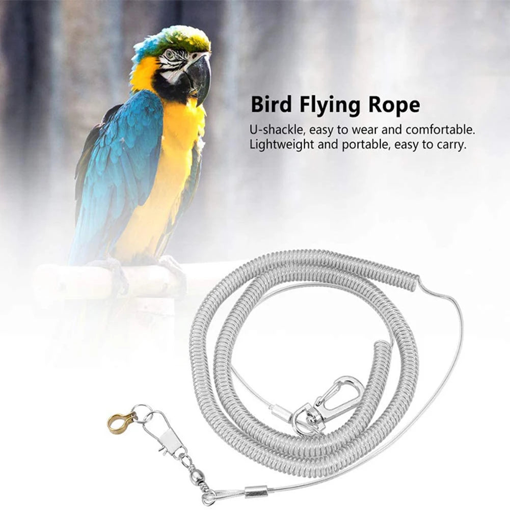 4-10M Pet Bird Parrot Flying Rope Cockatiels Starling Bird Pet Leash Kits Anti-bite Outdoor Flying Traction Straps Training Rope