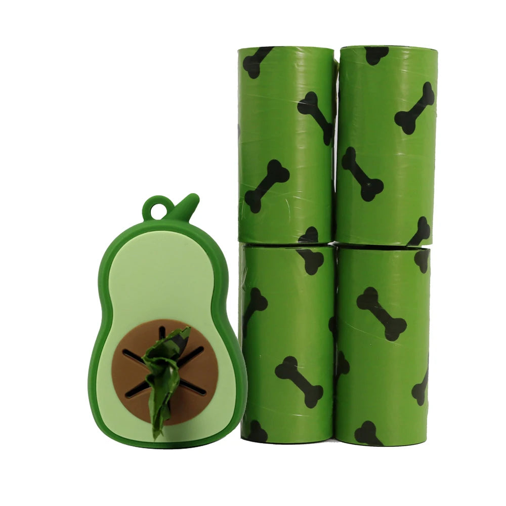 Biodegradable Dog Poop Bags with Silicone Clip Holder