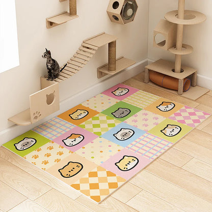 ペット用ゴミ箱 PVC防水・尿パッド付き犬用フェンス 犬小屋 滑り止めプラスチックカーペット 掃除不要