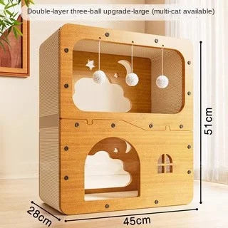 HONEY PET Cat Scratching Board Wear-resistant Scratch-resistant Cat Claw Board Four Seasons Universal Cat House Sofa Cat Toys