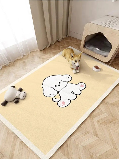 ペット用ゴミ箱 PVC防水・尿パッド付き犬用フェンス 犬小屋 滑り止めプラスチックカーペット 掃除不要