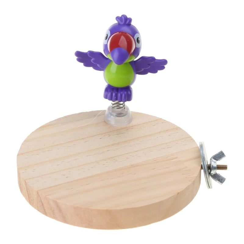 Bird Perch Platform Natural Cage Accessories Parrot Training Stand Toy