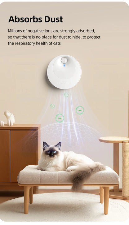 ROJECO Smart Cat Litter Deodoriser 4000mAh Cat Odor Purifier For Cat Litter Box Automatic Pet Toilet Deodorant Purifier Supplies