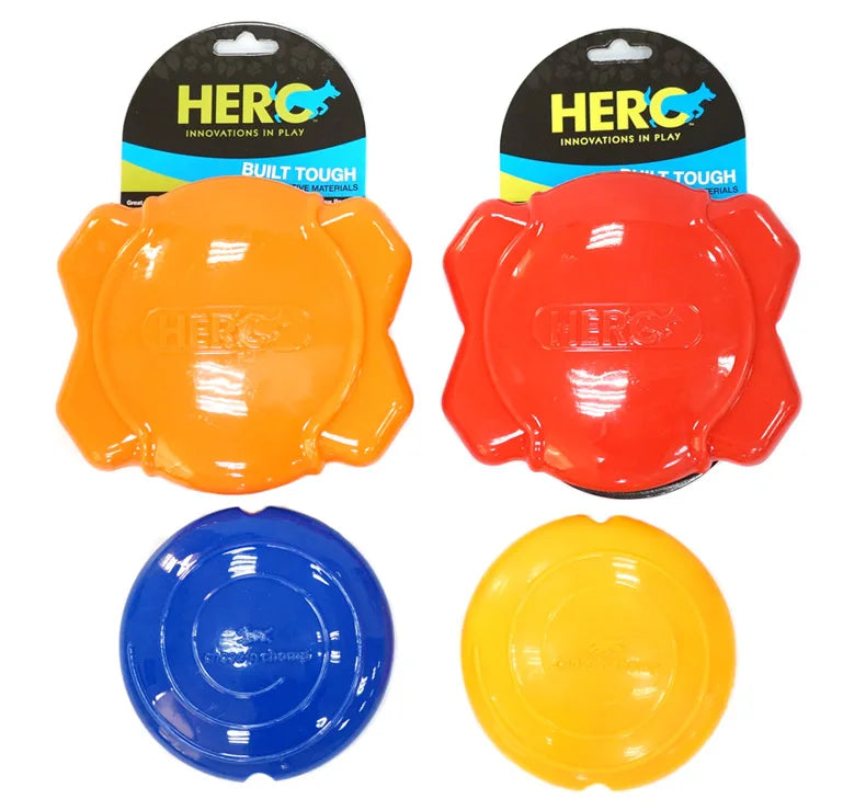 CAITEC Dog Toys Squeaking Foraging Disc Springy Durable Floatable Foraging and Chewing Pet Toy