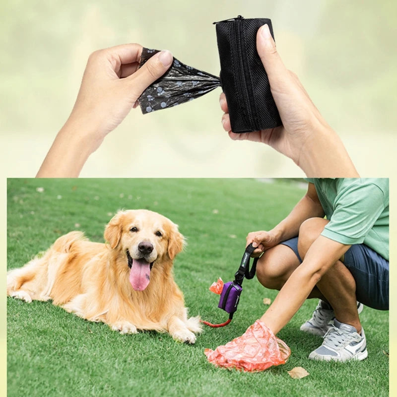 Portable Dog Poop Bag Dispenser Pouch Biodegradable Holder