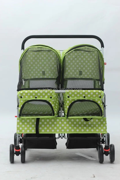 Pet Stroller,High Quality Wholesale Foldable Big Double Twin Wheels Pet Stroller For Two Dogs