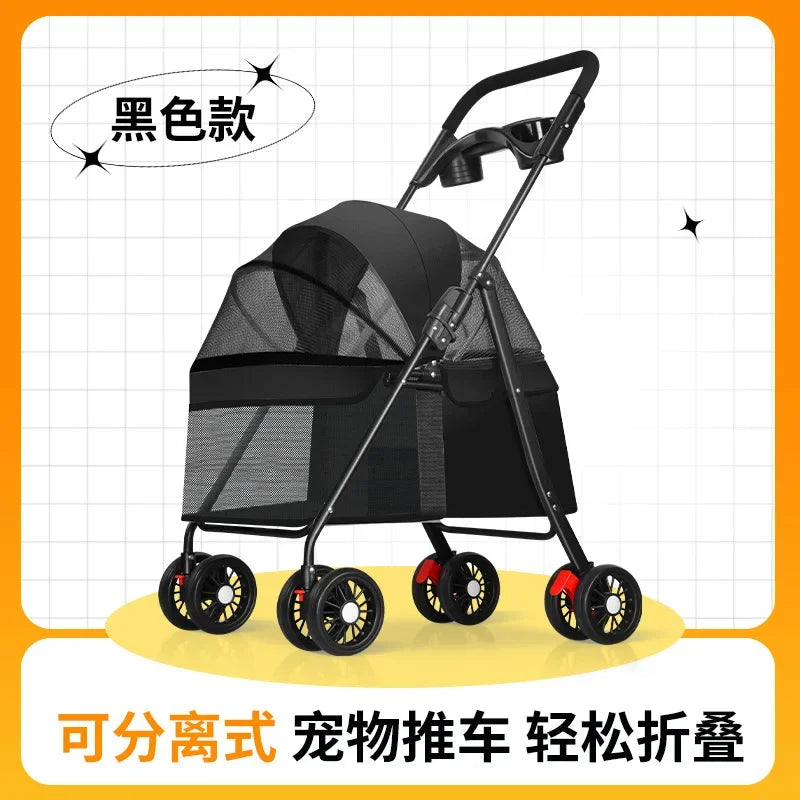 Pet Cart Dog Cat Large Dog Small Dog Out Pet Cart Outdoor Travel Lightweight Foldable