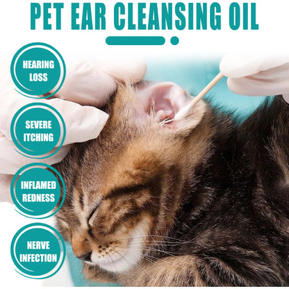 Pet Ear Cleaner Puppy Ears Mite Removal Dog Cat Clean Earwax Deodorant Infection Control Prevent Itching Soothing Dog Ear Drops