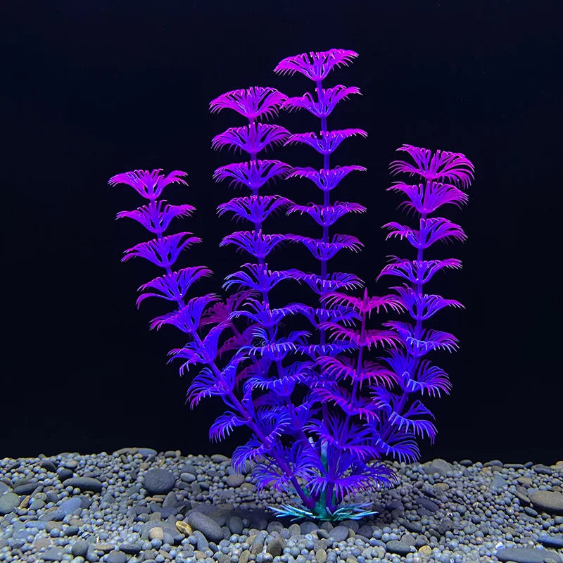 7.08 吋魚缸仿真植物水族箱人造裝飾植物擺飾水草魚缸塑膠裝飾 18 厘米