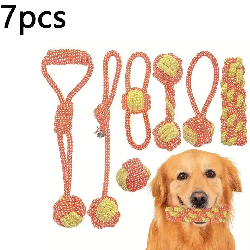Wint Dog Cotton Rope For Relieving Boredom Grinding Toys Iarge And Medium-Sized Puppy Toys Dog nteractive Anti Bite Tug of War