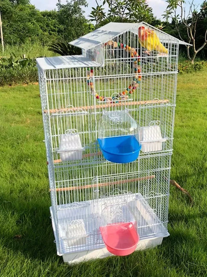 New Hanging Bird Bath Cube Parrots Bathtub Shower Box Cage Accessory for Little Canary Budgerigar Cockatiel Lovebird
