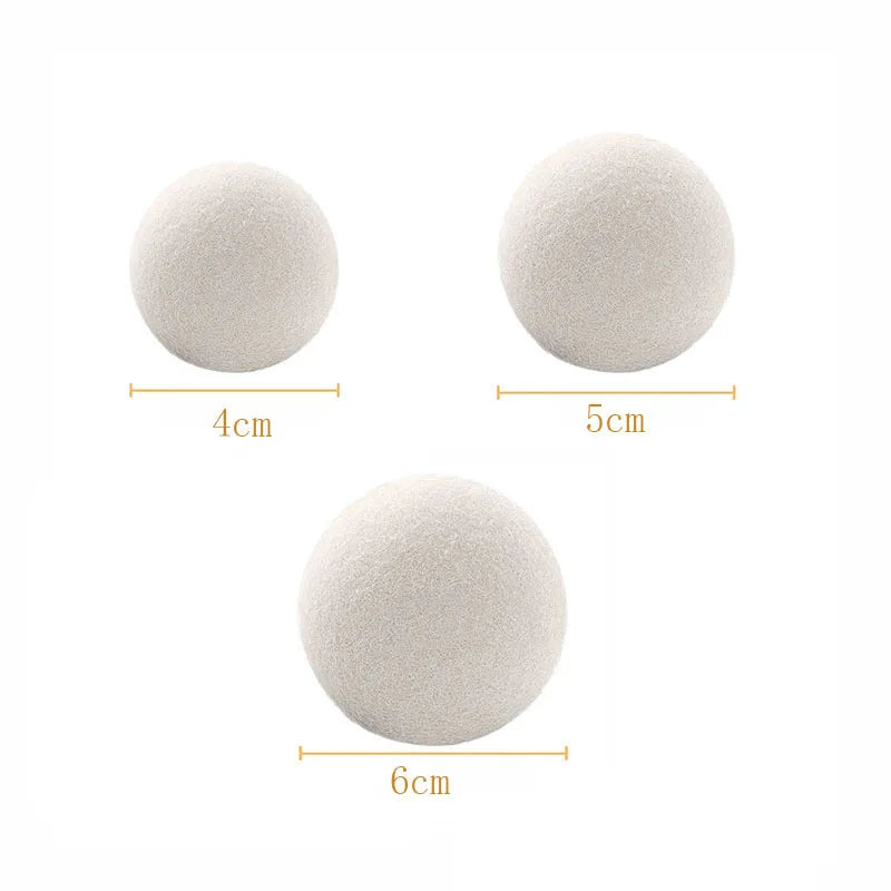 Wool Dryer Balls Reusable  Natural Fabric Softener Laundry Washing Machine Accessories Home Washing 4/5/6cm Fleece Dryer Balls