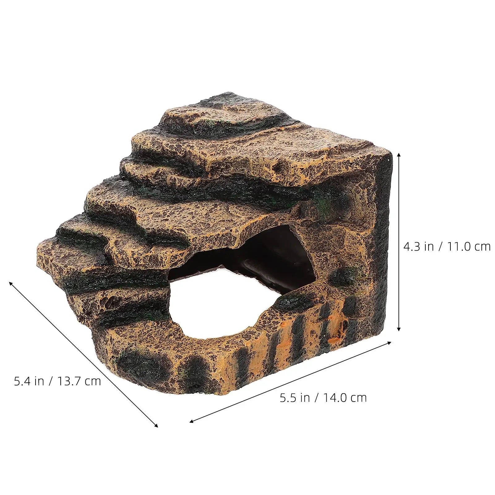 Turtle Basking Platform Hermit Crab Hideout Resin Reptile Climbing Platform Habitat Turtle Tank Aquarium Ornament